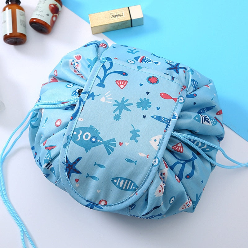 Women's Waterproof Drawstring Cosmetic  Makeup Bag Organizer