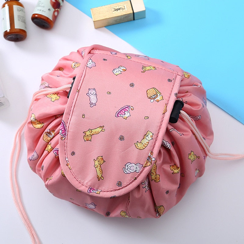 Women's Waterproof Drawstring Cosmetic  Makeup Bag Organizer