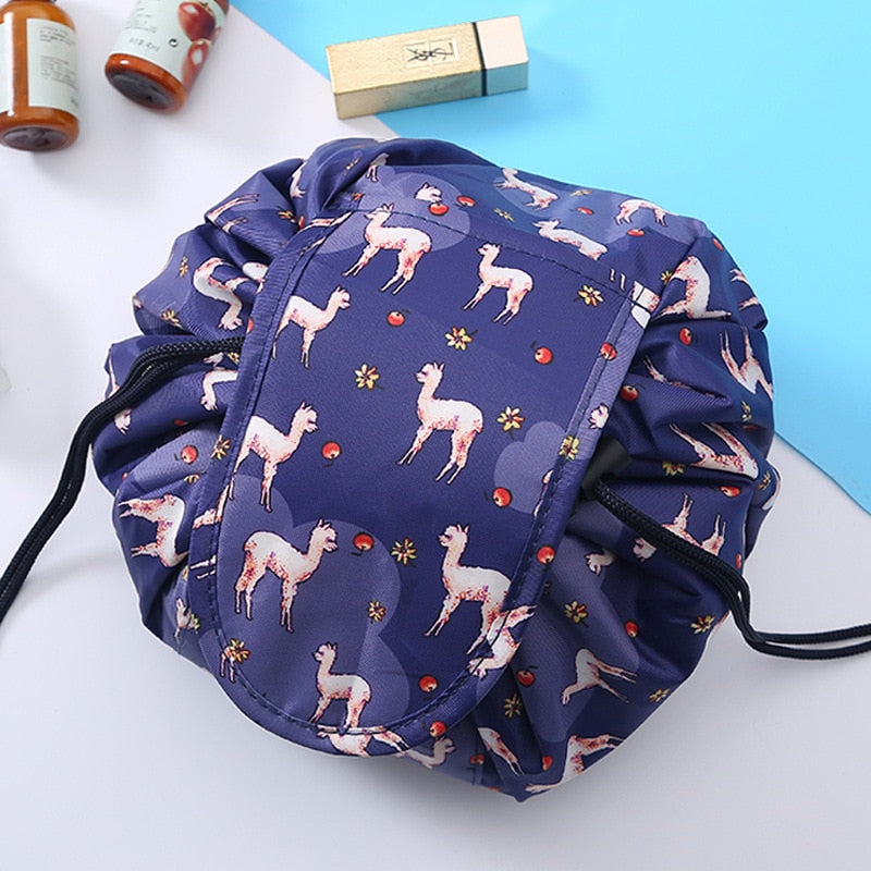 Women's Waterproof Drawstring Cosmetic  Makeup Bag Organizer