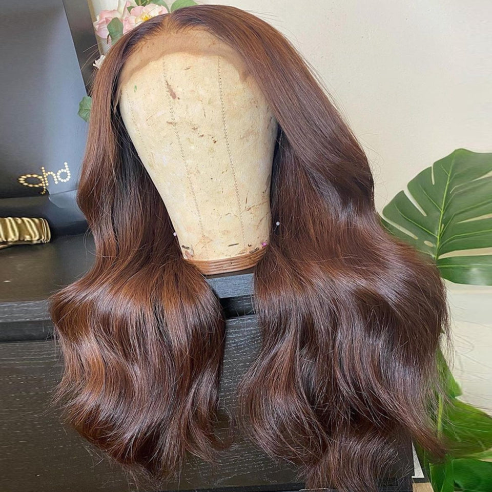 Body Wave Dark Brown 13x4 Lace Front Wig