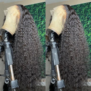 13x4 Curly Loose Deep Wave Frontal Lace Wig Human Hair Transparent HD Lace