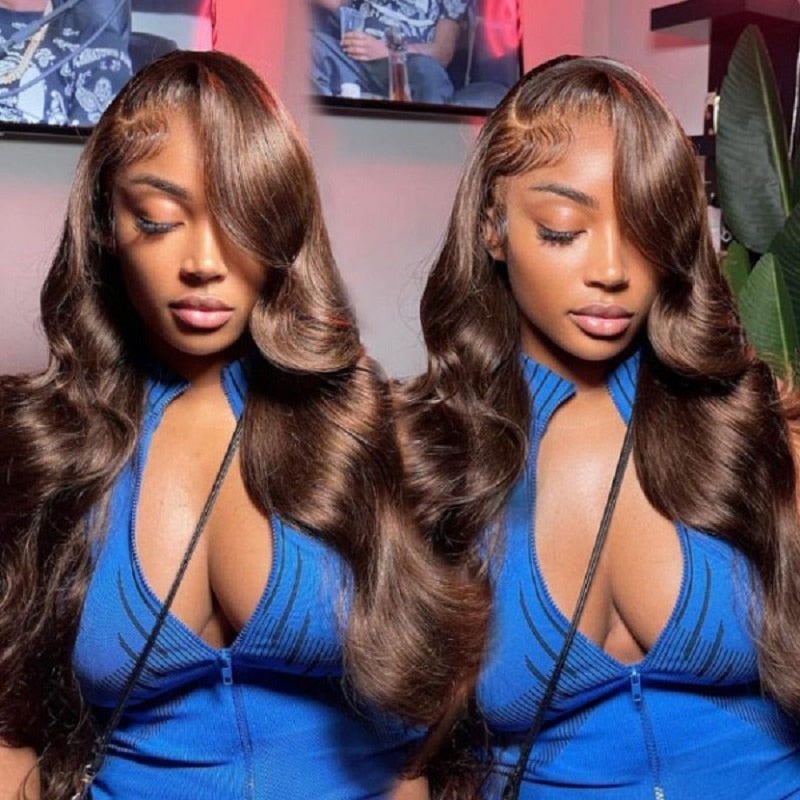 Body Wave Dark Brown 13x4 Lace Front Wig